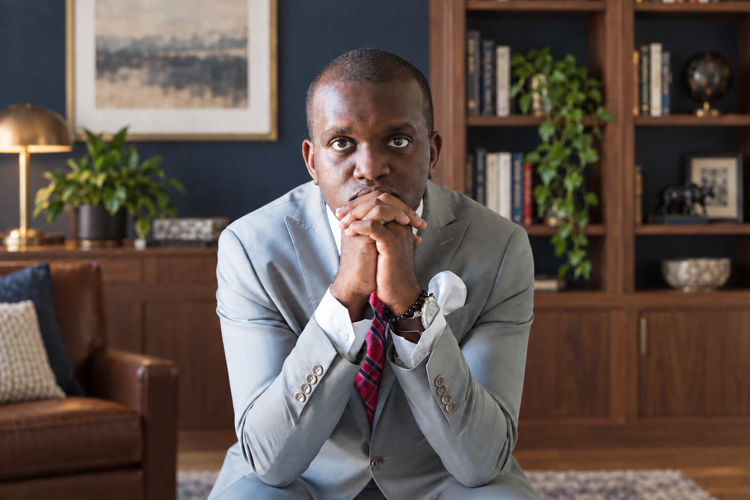 Seun Mafa looking directly at the camera